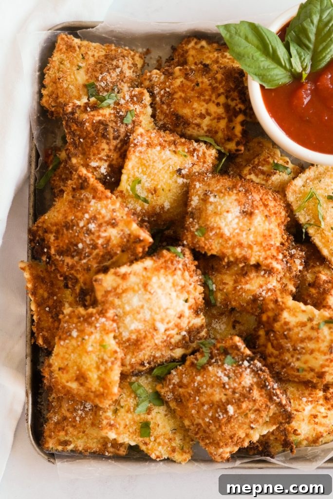 Crispy Air Fryer Ravioli with Marinara Dip 6 Easy Appetizer Recipe