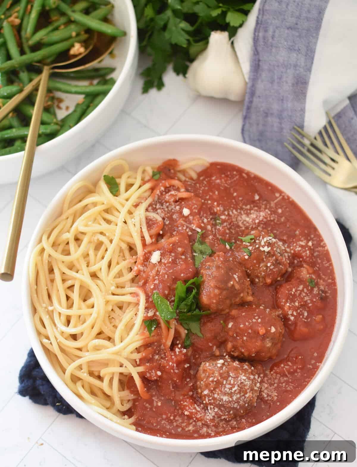 Classic Porcupine Meatballs Recipe with Rice 5 Porcupine Meatballs in a white bowl