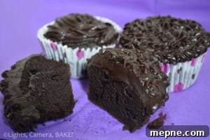 Moist Chocolate Cupcakes with Rich Cocoa Flavor 2 Chocolate frosted chocolate cupcakes, soft and melt-in-the-mouth dessert