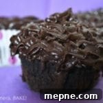 Chocolate cupcake with chocolate frosting