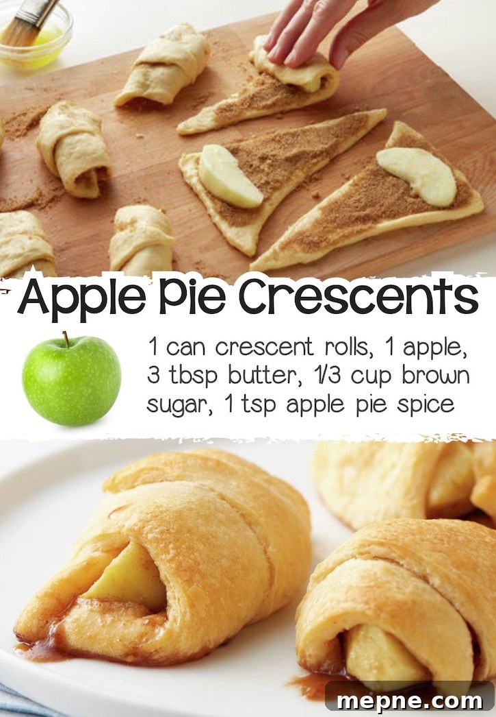 24 Canned Refrigerated Dough Recipes for Dinner and Dessert 23 Fresh apples, cinnamon and sugar wrapped up in crescent dough to make handheld apple pies.