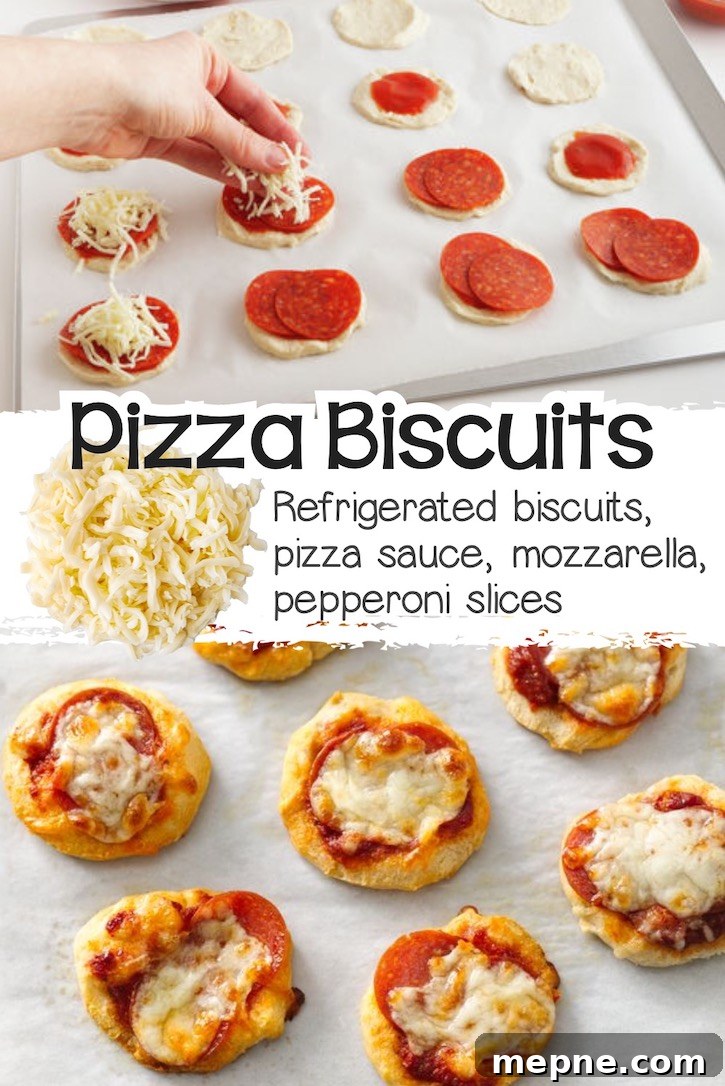 24 Canned Refrigerated Dough Recipes for Dinner and Dessert 25 Mini pizzas made with flattened biscuit dough as the crust, and topped with sauce, pepperoni slices, and shredded mozzarella.