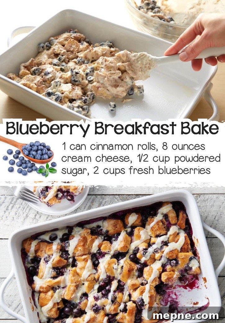 24 Canned Refrigerated Dough Recipes for Dinner and Dessert 6 An easy breakfast casserole made with a mixture of diced refrigerated cinnamon rolls mixed with cream cheese, fresh blueberries, and powdered sugar.