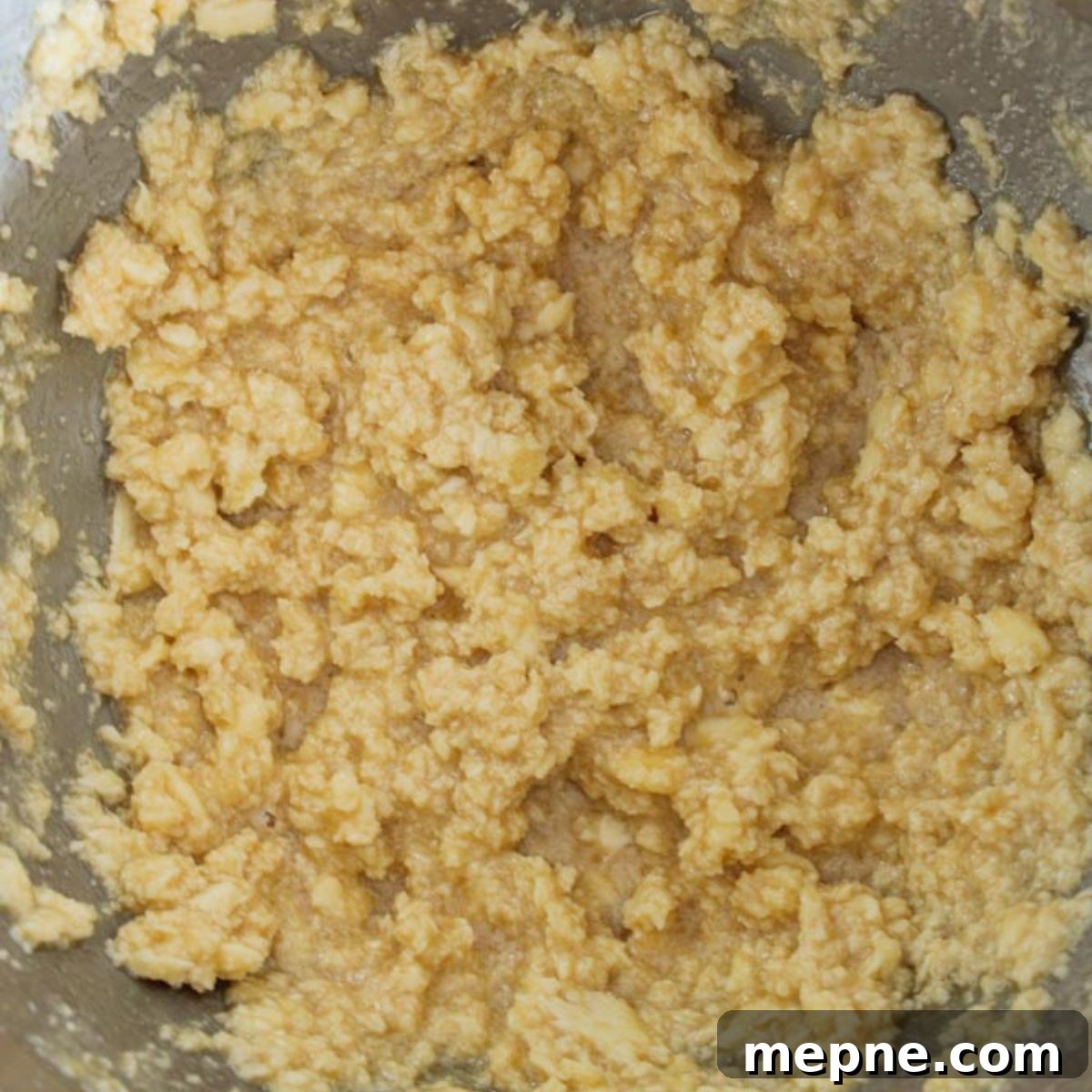 Wet ingredients in a mixing bowl.