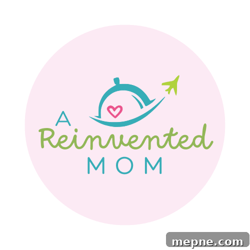 A Reinvented Mom graphic logo.