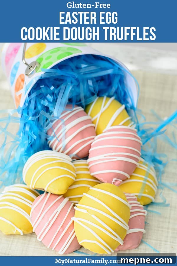 No Bake Gluten Free Cookie Dough Truffles for Easter 2 No-Bake Gluten-Free Easter Egg Cookie Dough Truffles