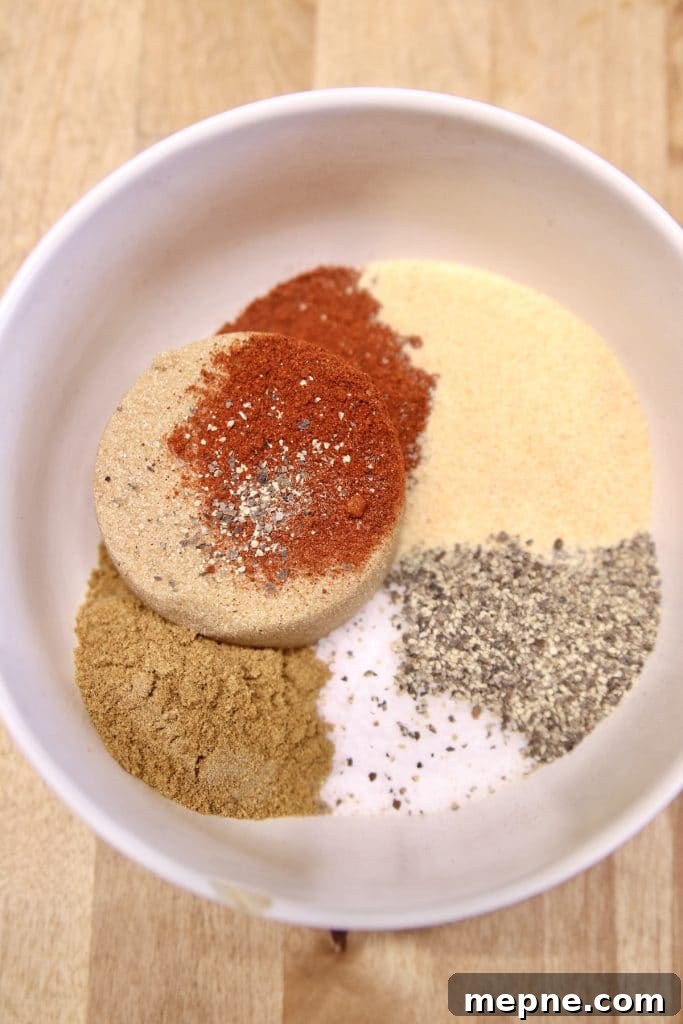 Fajita seasonings with brown sugar in a bowl.
