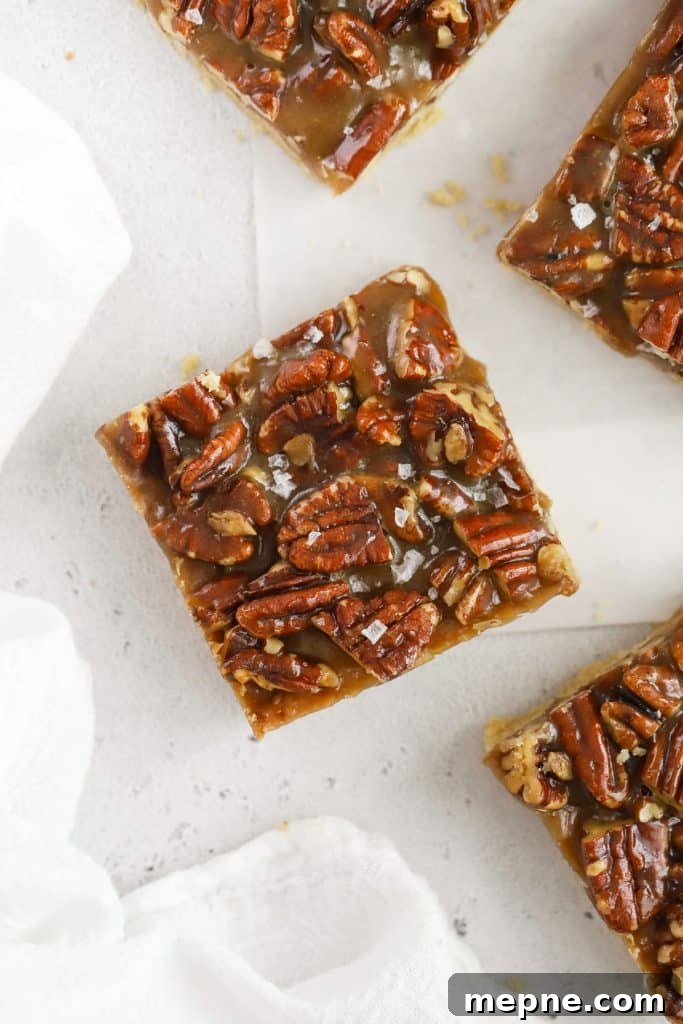 Gluten-Free Key Lime Pie Bars Recipe: Zesty Lime Squares 9 Gluten-Free Caramel Pecan Pie Bars cut into squares