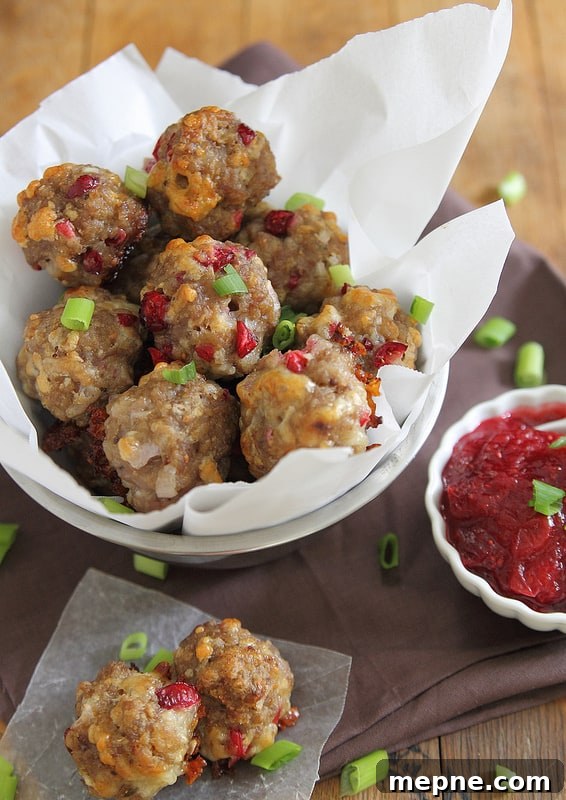 Cranberry Cheddar Sausage Bites Holiday Appetizer Recipe 3 Cheddar Sausage Bites
