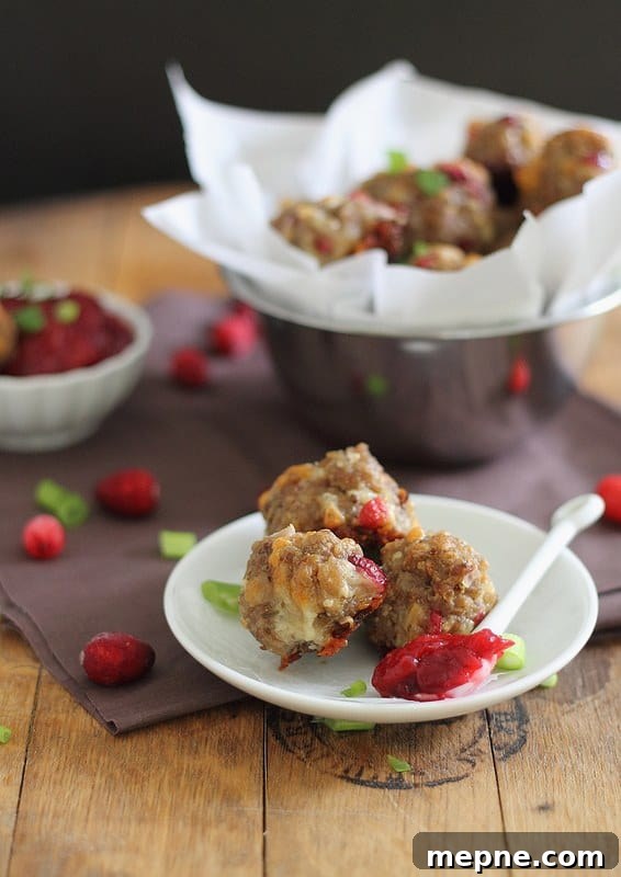 Cranberry Cheddar Sausage Bites Holiday Appetizer Recipe 4 Cranberry Cheddar Sausage Bites | runningtothekitchen.com