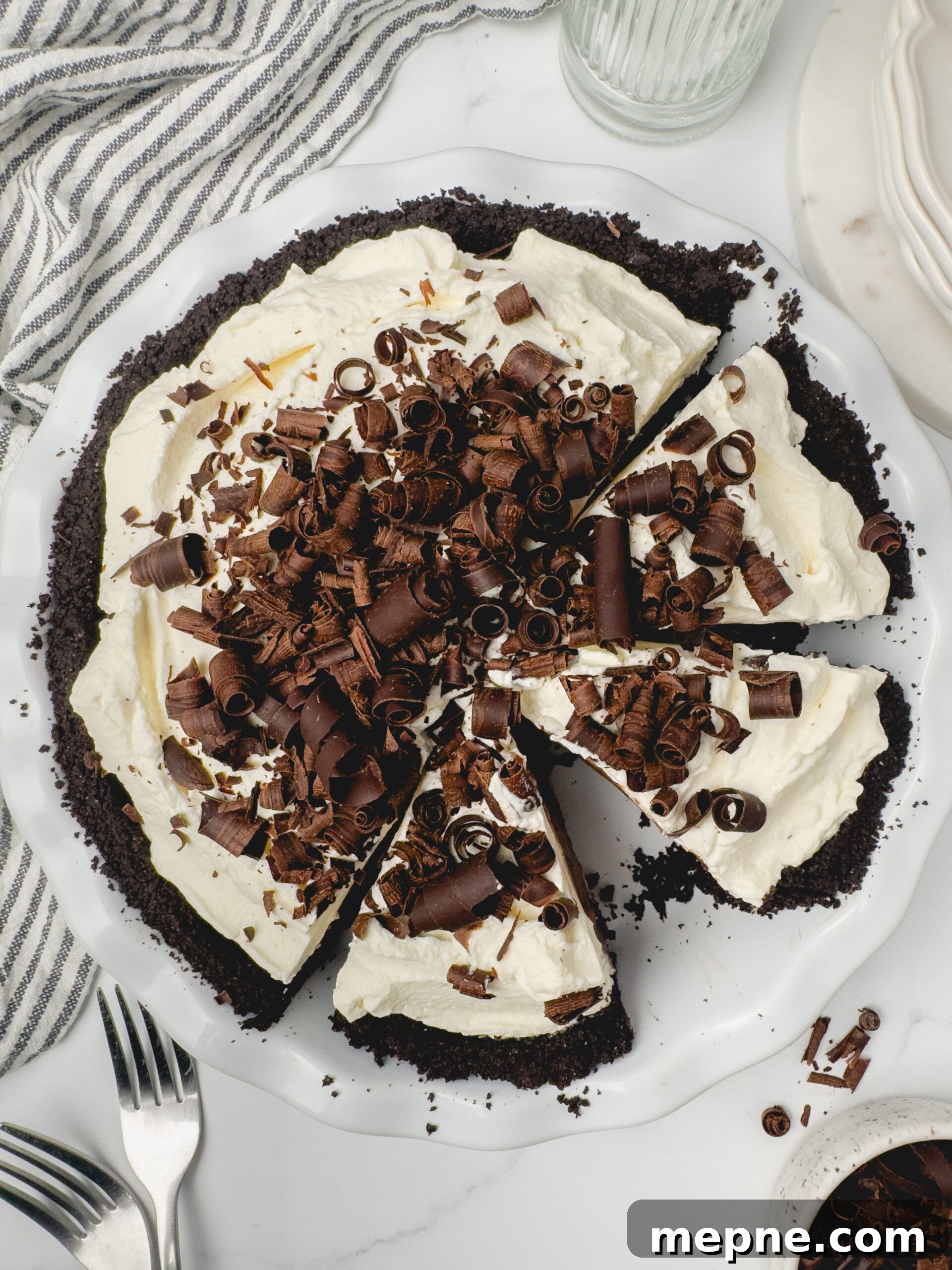Decadent Homemade Chocolate Cream Pie Recipe 3 Close up of pie slice