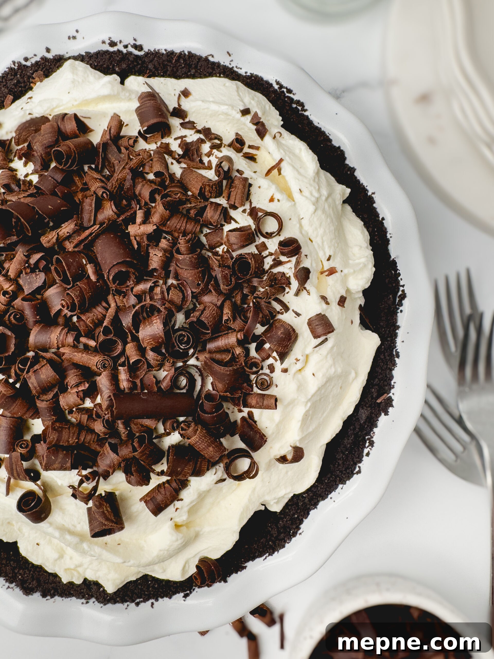 Decadent Homemade Chocolate Cream Pie Recipe 5 Chocolate shavings example