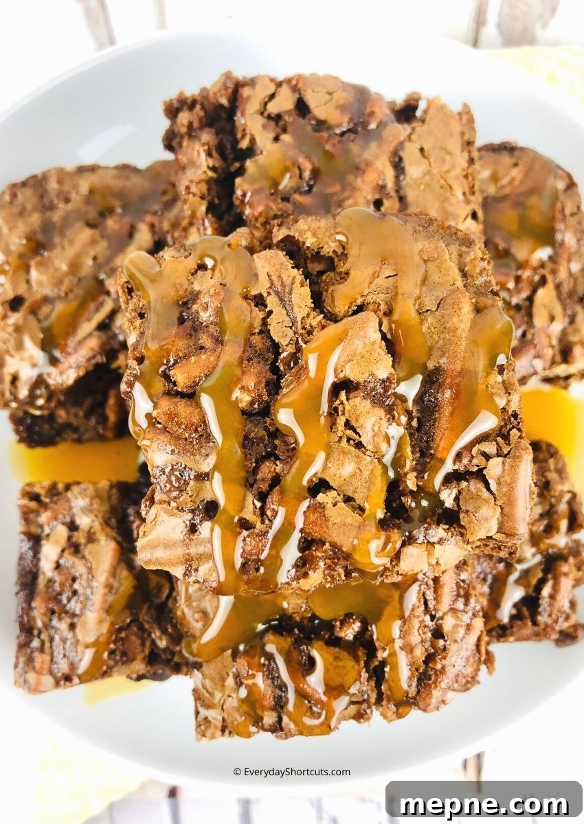 Salted Caramel Pretzel Brownies 3 How to Make Caramel Pretzel Brownies
