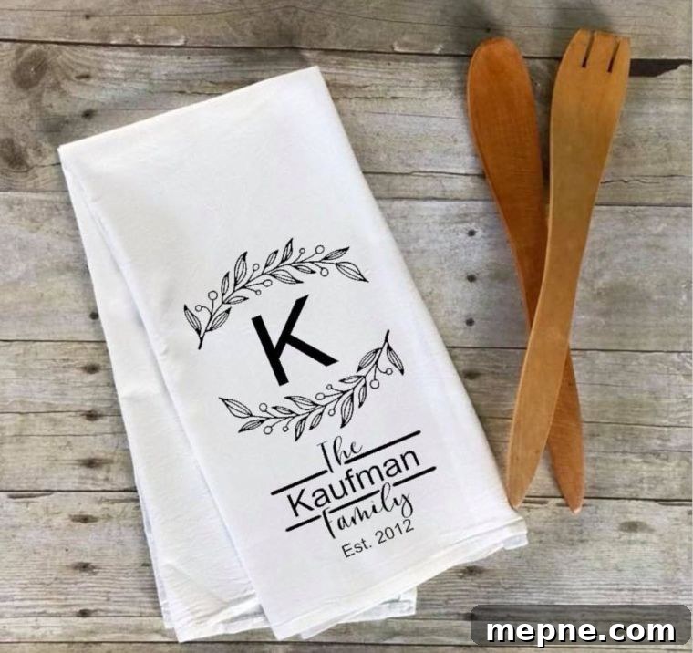 27 Wedding Gift Ideas for Newlywed Couples 15 last name tea towel