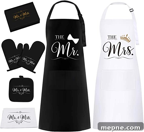 27 Wedding Gift Ideas for Newlywed Couples 8 mr and mrs kitchen set