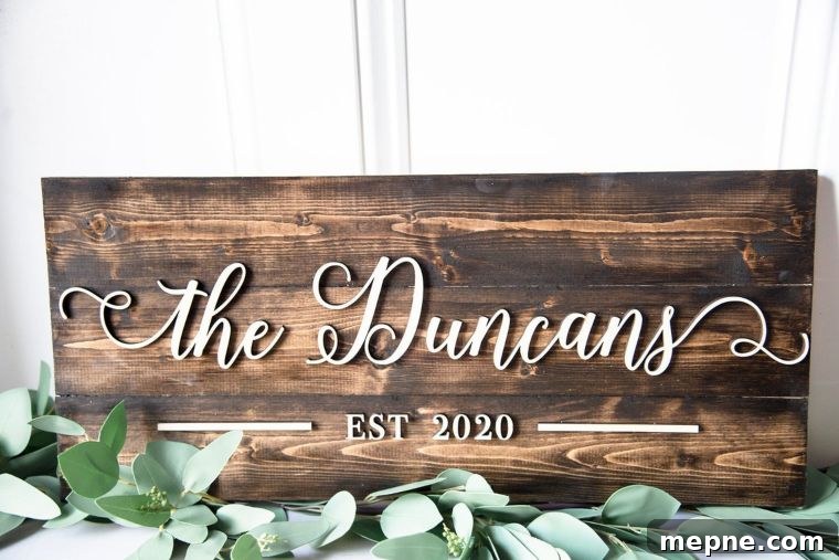 27 Wedding Gift Ideas for Newlywed Couples 9 last name sign