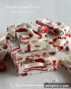 Homemade Crispy Chocolate Bark 9 Strawberries and Cream White Chocolate Bark