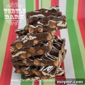 Homemade Crispy Chocolate Bark 10 Turtle Bark - Chocolate, Pecans and Caramel