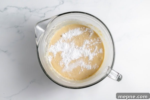 How to Make Fluffy Sourdough Pancakes from Your Starter 6 sprinkling baking soda on top of pancake batter before mixing it in