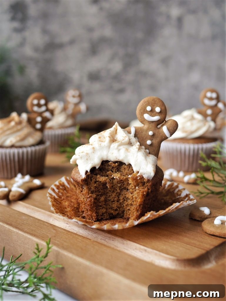 Moist Gingerbread Cupcakes with Spiced Cream Cheese Frosting 8 img 9653 7